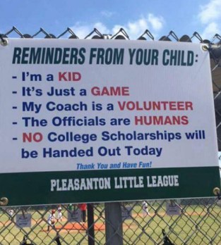 Little League sign