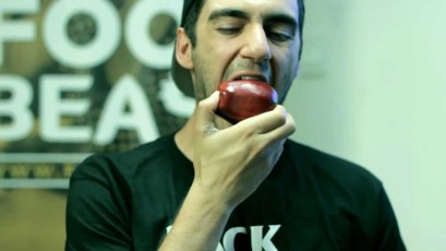 Eating an apple